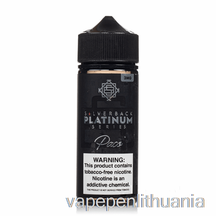 Paco - Silverback Platinum Series - 120ml 3mg Vape Skystis